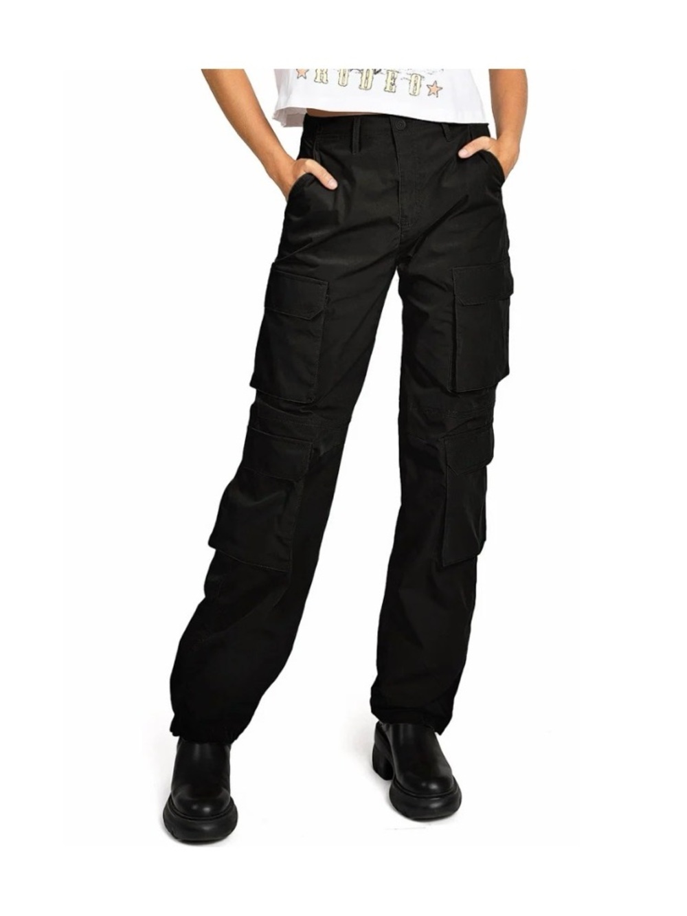 Love Tree Women's Juniors High Rise Skater Cargo Pants
